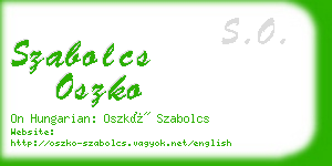 szabolcs oszko business card